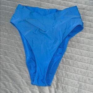 Aerie Blue V Waist High Waisted Cheeky Bikini Swim Bottom